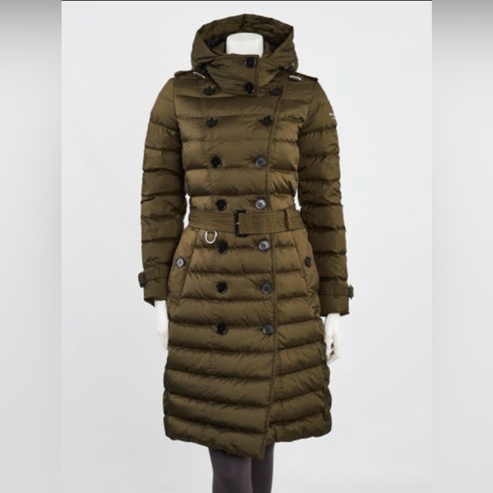 Burberry Dark Olive Puffer Jacket
